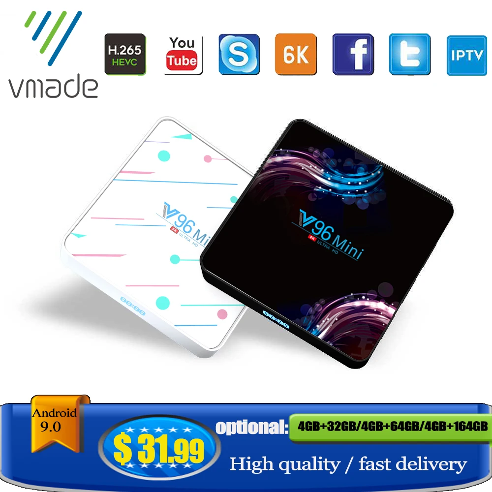 

Set-top box Vmade Smart BOX Android 9.0 TV BOX Allwinner H6 4GB+128GB Media player support google Netflix Youtube IP TV BOX