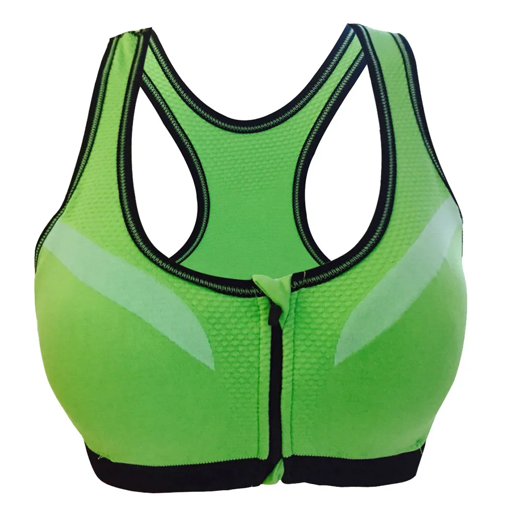 Perimedes Women Seamless Sports Bra large size sports bras Zippers Quakeproof Yoga Bras Gather together Underwear#Y35
