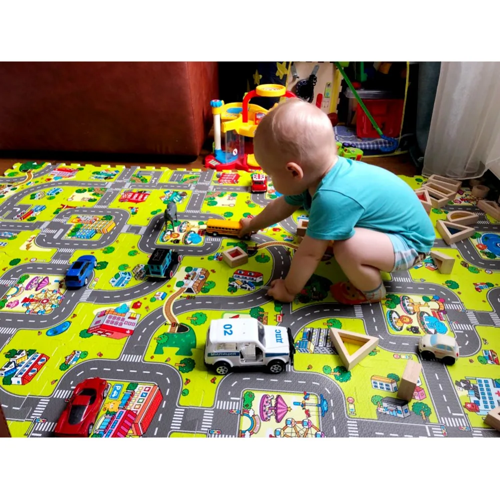 

Each 9/18pcs alot Play Mat Baby EVA Foam Play Puzzle Mat for Kids Interlocking Exercise Tiles Floor Carpet Rug