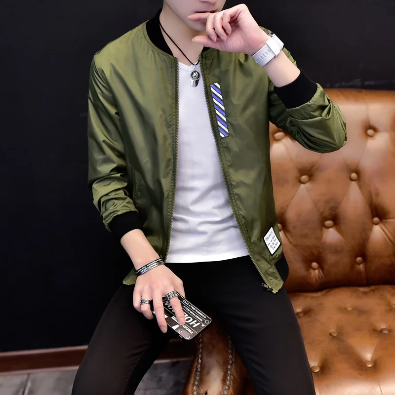 Promotion 2019 New Men's Bomber Zipper Jacket Male Casual Streetwear Hip Hop Slim Fit Pilot Coat Men Clothing Plus Size