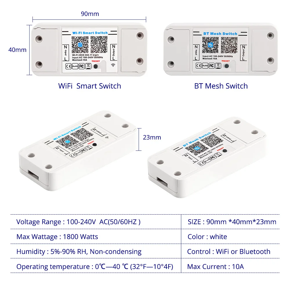 Magic Home Smart Bluetooth WiFi переключатель контроллер переменного тока 100-240 В 10A IOS Android приложение вкл/выкл светильник с таймером контроллер работает с Alexa