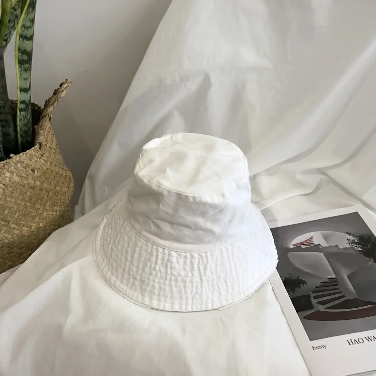 white Рыбацкая шляпа, Детский досуг, полноцветный, чистый цвет флэш-бассейна, лето, summe - Цвет: white