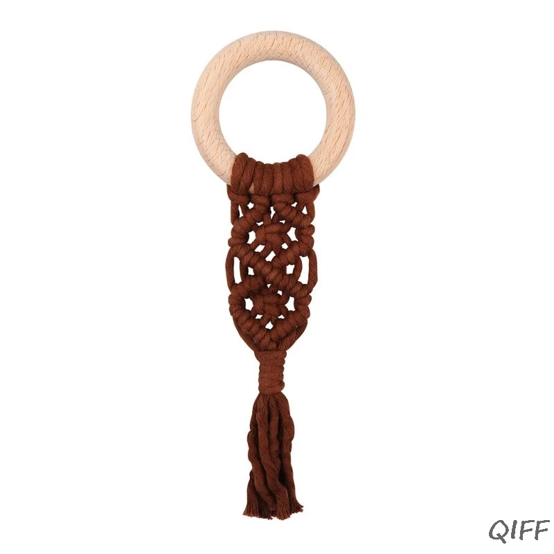 Безопасные органические деревянные Прорезыватели Boho Прорезыватели для зубов детские сенсорные игрушки подарок для душа