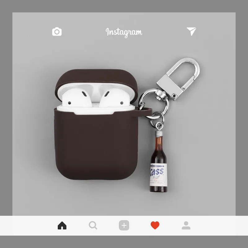 Роскошный милый 3D металлический брелок для бутылок с вином и водой, bluetooth-наушник, силиконовый чехол для Airpods pro 3, чехол для Air pods 3