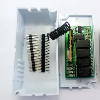 

Plastic shell Small DC 5V to 12V 433.92M 4Channel RF Wireless Remote Control Relay Switch for PT2262 EV1527 Fixed Learning code