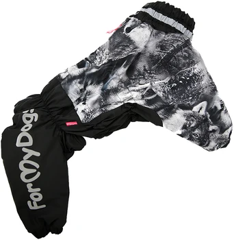 

FOR MY DOGS FOR MY DOGS jumpsuit dog Wolf black / gray for FW569-2018 M boys