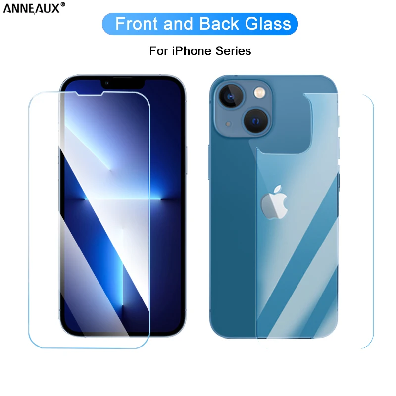 Переднее и заднее закаленное стекло для iPhone 13 11 12 Pro XS Max защита экрана 6 7 8 Plus XR X 5 5S