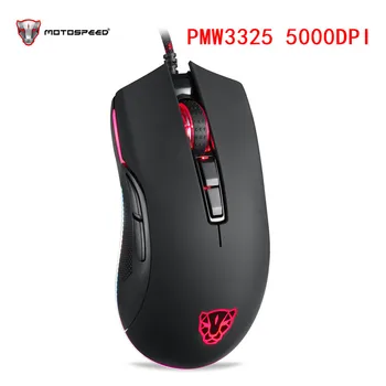 

Motospeed V70 USB Wired Gaming Mouse PMW3325 5000DPI Computer RGB LED Multi-Color Backlight Send With Box