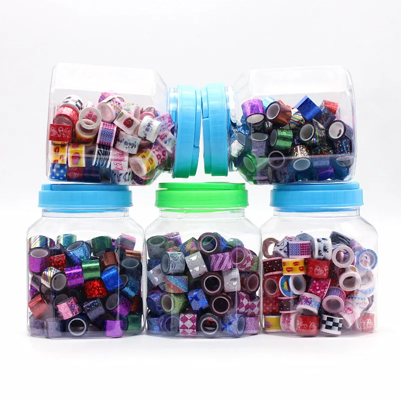 

90/Roll - Craft Glitter Washi Tape Book Decoration DIY Adhesive Paper Scrapbook Stickers For Home Christmas Decoration Band