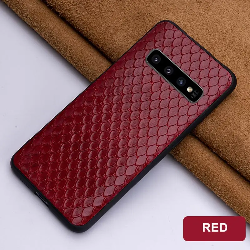 Воловья кожа чехол для телефона для samsung A30 A40 A50 A70 S7 S8 S9 S10 Plus Note 8 9 10 plus чехол для A5 A7 j5 j7 A8 j6 крышка - Цвет: Красный