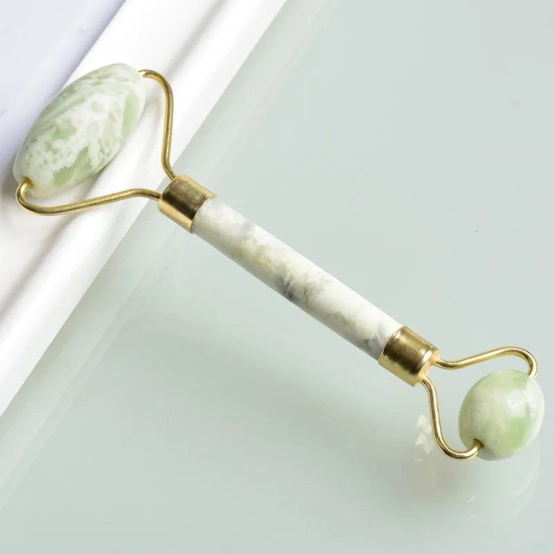 Portable Pratical Facial Massage Roller Natural Jade Anti Wrinkle Face Slimming Shaper Body Foot Relaxation Beauty Tool