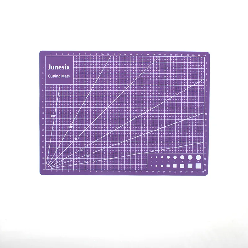 A4 / 30* 22cm sewing cutting mats Double-sided Plate design engraving cutting board mat handmade hand tools 1pc - Цвет: purple