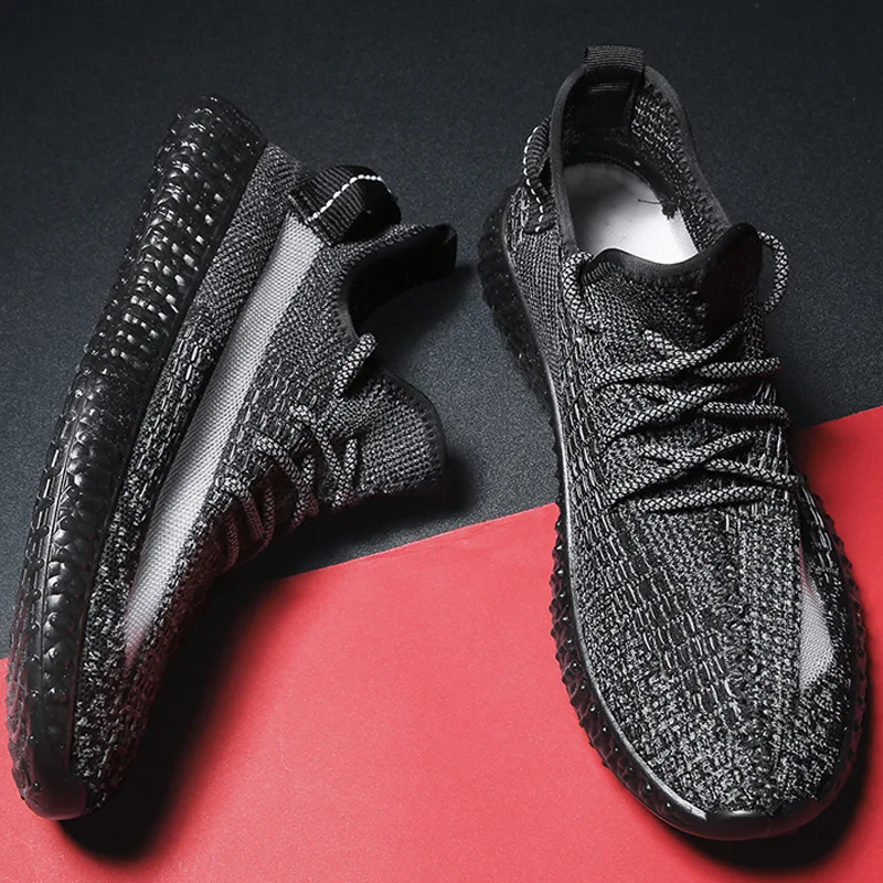 

2019 Autumn New Style Fly Woven Men's Korean-style Couples Trend Versatile Breathable Shoes Stars Casual Shoes Jelly Shoe