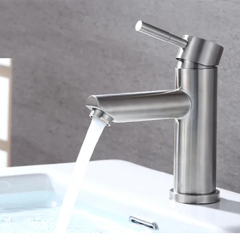 

Modern Sink bathroom Faucet Hot & Cold Water faucet mixer S304 Stainless Steel Sink Faucet basin Tap sink Faucet Bathroom Basin