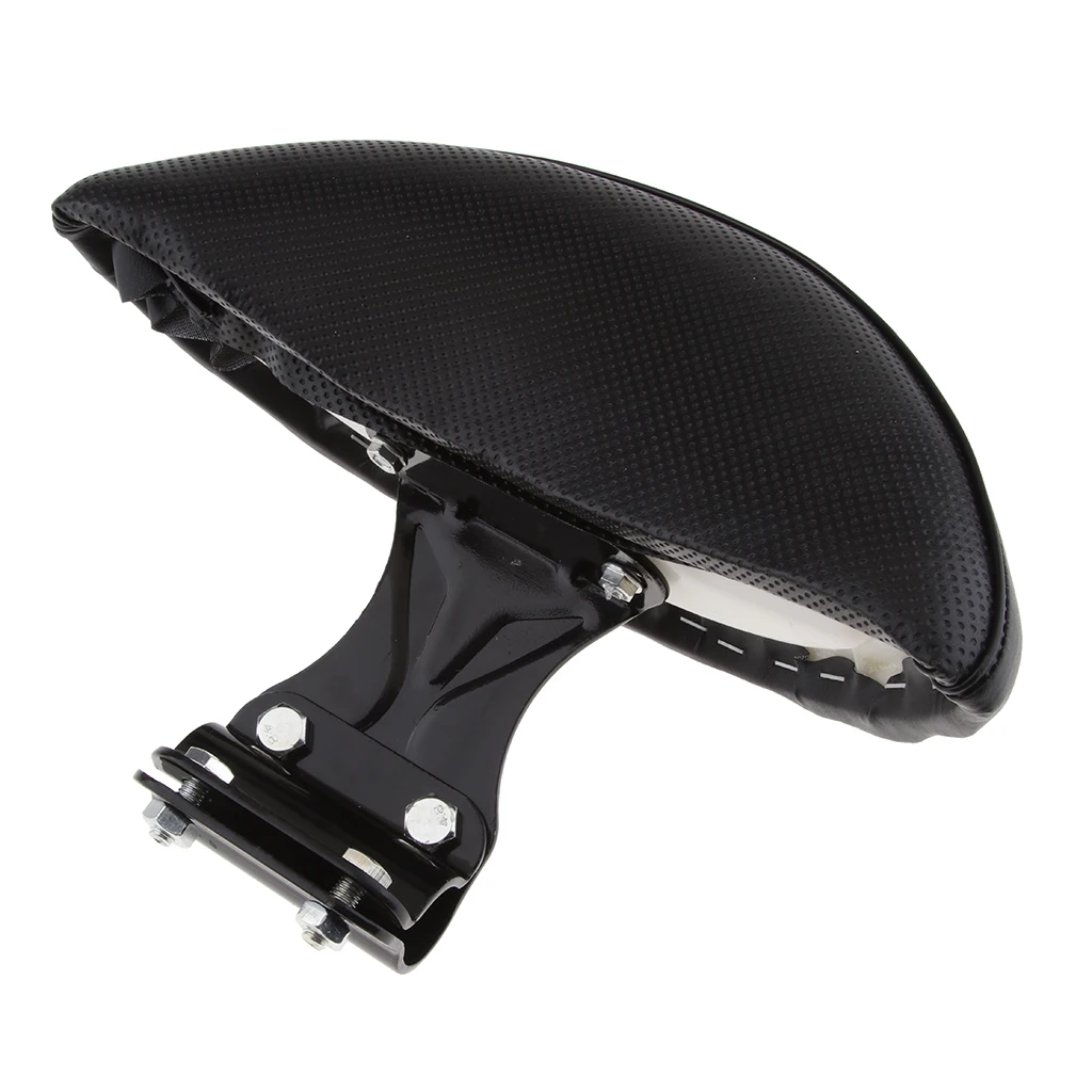 Universal PU Motorcycle Driver Backrest Sissy Bar Cushion Pad - Black