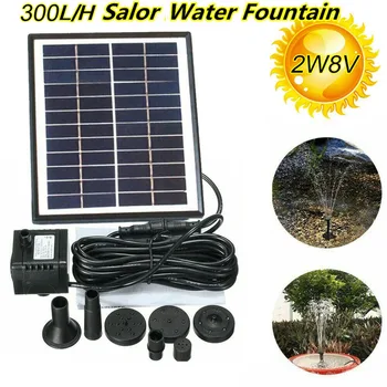 

8V Solar Panel Powered Water Feature Pump Garden Pool Pond Aquarium Fountain Bird Bath Fish Tank Supplies Kit