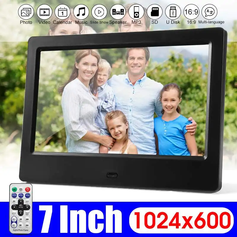 10 Inch Digital Picture Frames IPS Screen Digital Photo Frame 1920x1080 Electronic Photo Albums with Remote Control Easy Setup Video Music Photo 16:9 Auto-Rotate 32GB SD Card
