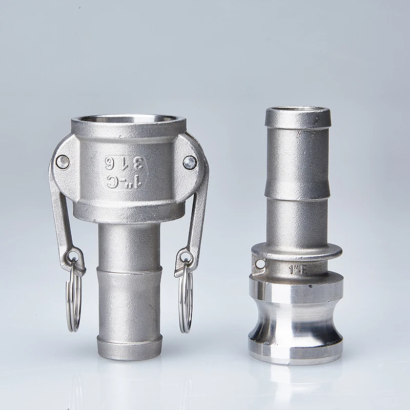 304 Stainless Steel Garden Sprinkler camlock Fitting Adapter Barb Camlock Quick Disconnect 1/2