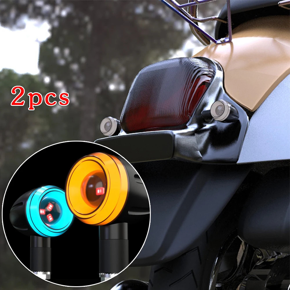 

2pcs Set Motorcycle Turn Signal Lights Waterproof 12V LED Lamp Bulb DRL Muti-mode Auto Replacement Parts Accessories
