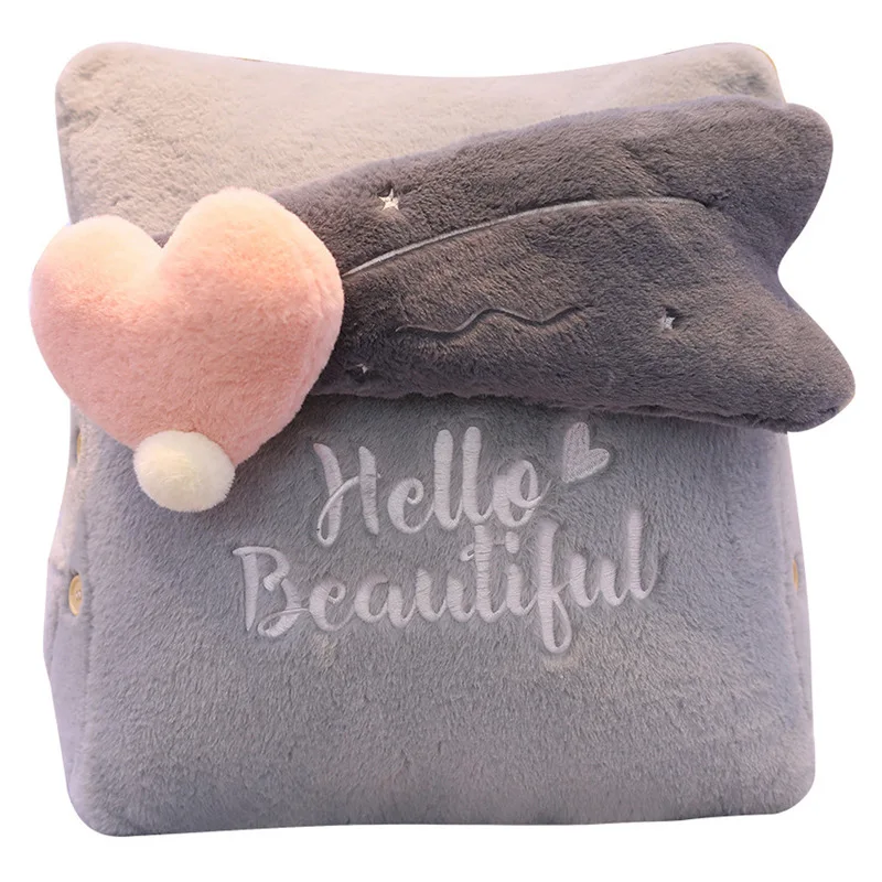 

Ins Rabbit Hair Bedside Big Cushion Back Triangle Star Crown Pillow Pillow Pillow Sofa Floating Window Waist Pillow 50C026