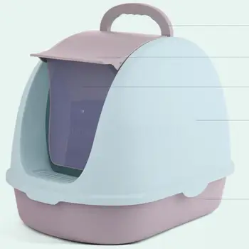 

Cat Sand Pot Fully Closed Cat Toilet Extra Large Anti-splash Cat Sand Pot Double Layer Dung Pot Deodorizing Cat Products