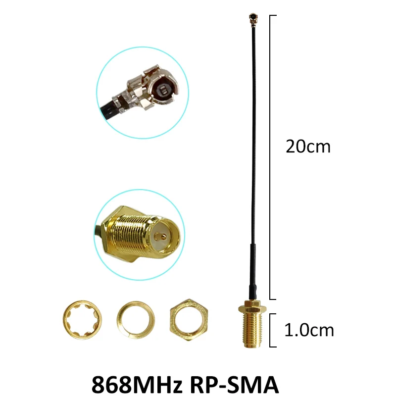 868 МГц 915 антенна 3dbi RP SMA Разъем 10 шт. GSM антенн + 21 см Male /u.FL соединительный