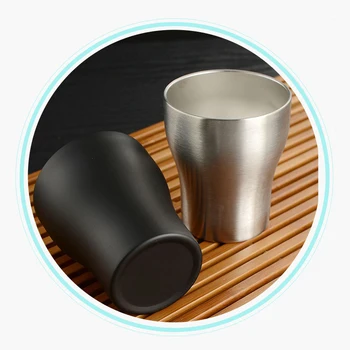 

250ml Mini Coffee Cup For Wine Tea Water Juice Milk Mug Double Wall Stainless Steel Insulated Home Bar Adults Boy Kids Bottles