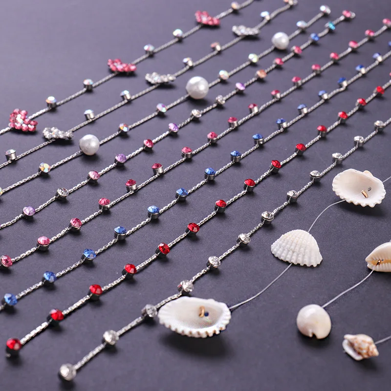 

Elegant For Female Girl Hair Clip 2019 Korea Creative New Super Fairy Ocean Adult Hair Chain Shell Headdress G0808