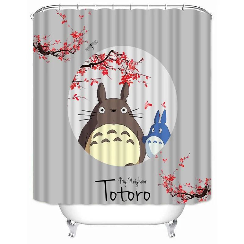 Musife Custom High Quality My Neighbor Totoro Shower Curtain Waterproof Bathroom Polyester Fabric Bathroom Curtain