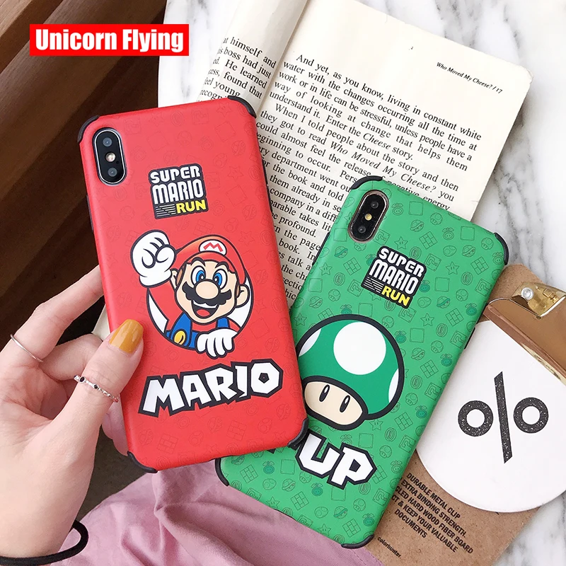 

LinXiang Classic Game Super Marios Anti-knock Frosted IMD Phone Case Back Cover For iphone 7 8 Plus X XS Max XR 11 Pro