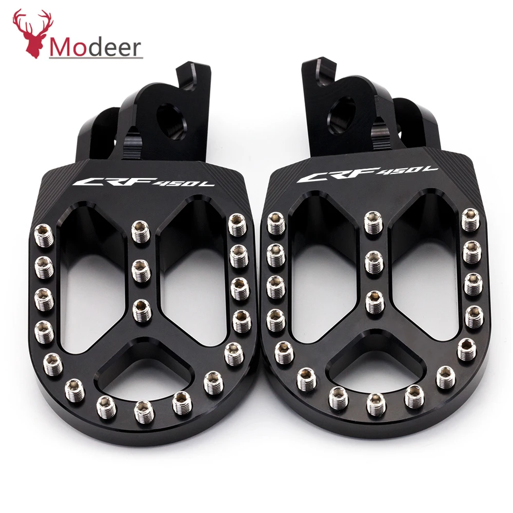 Motorcycle Foot Pegs Rests Pedals Footpegs For HONDA CRF250X 2004-2017 CRF450X 2005-2018 CRF250L CRF250M 2012-2019 CRF450L 2019 (5)