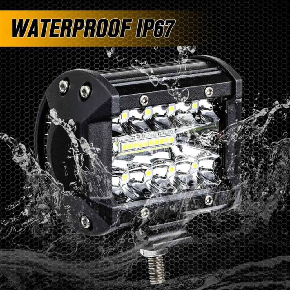 DC 10-48V 60W 6000K автомобиль внедорожник лодка погрузчик ATV 20 светодиодный рабочий Точечный светильник внедорожный противотуманный фонарь светодиодный рабочий светильник