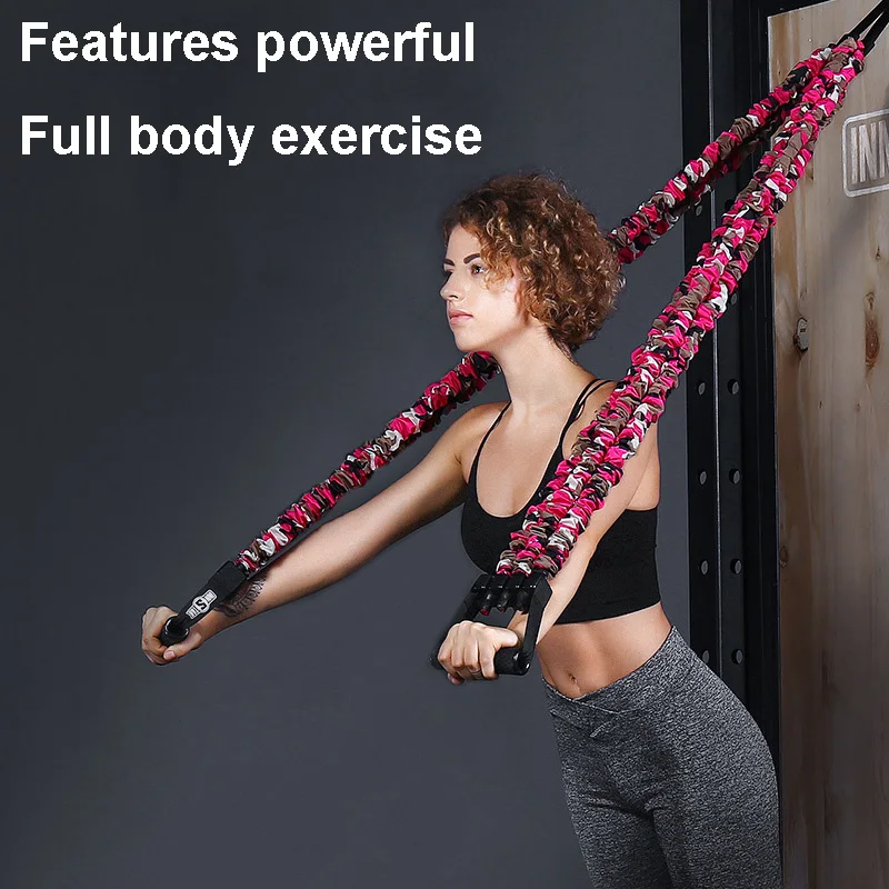 

Rooxin Resistance Band Full Body Training Expander Adjustable Elastic Pull-rope Strength Trainer Home Gym Workouts Equipment