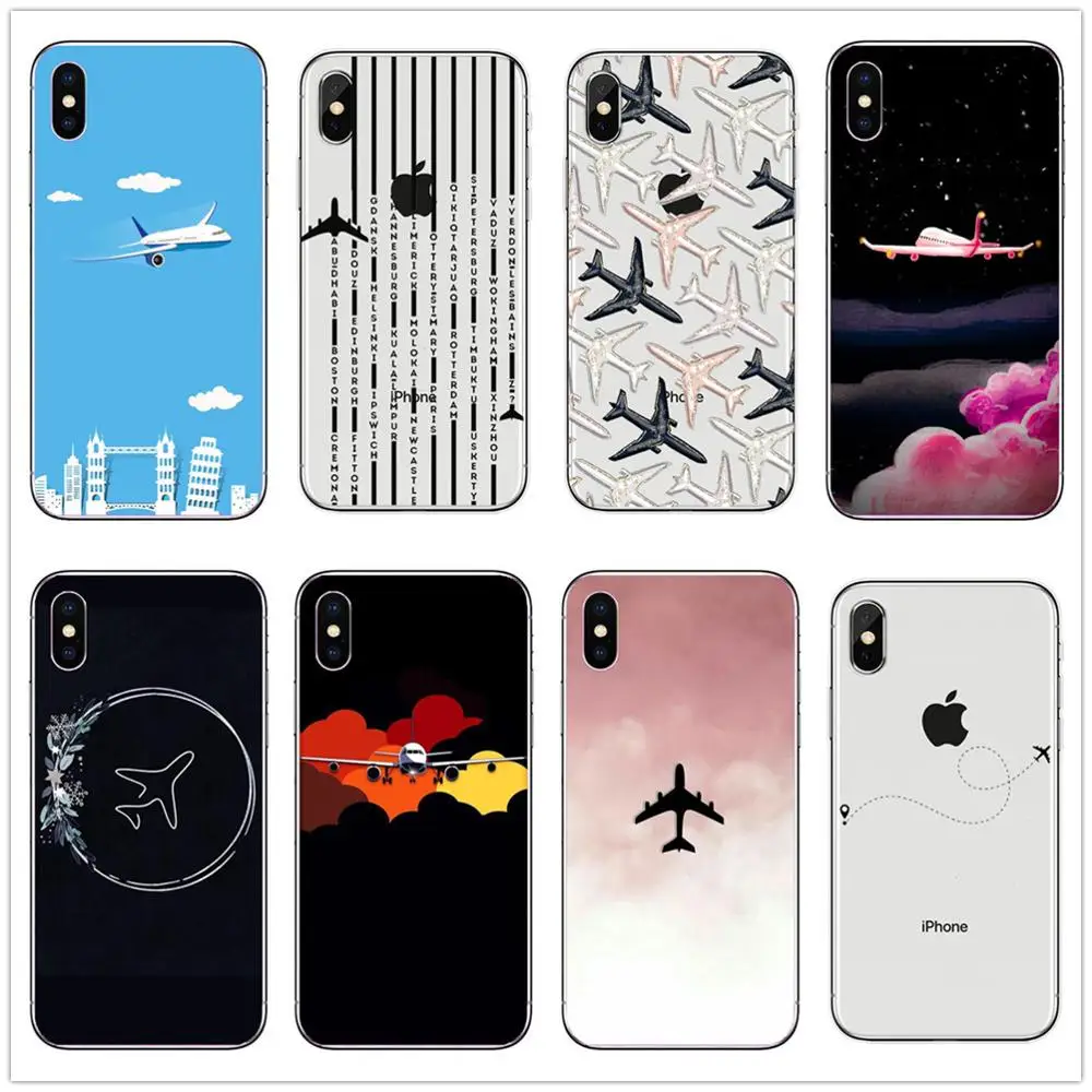 

World Map Travel Just Go Soft Phone Cases for iPhones 11 Pro Max 2019 plane silicone Cover For iPhones 6s 7 8 Plus XR XS Max X