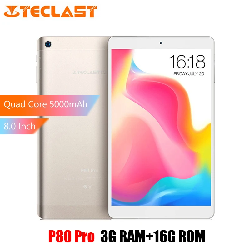 Teclast P80 Pro планшетный ПК 8 0 дюймов Full HD Android 7 3 Гб ram 16 eMMC rom MTK8163 четырехъядерный