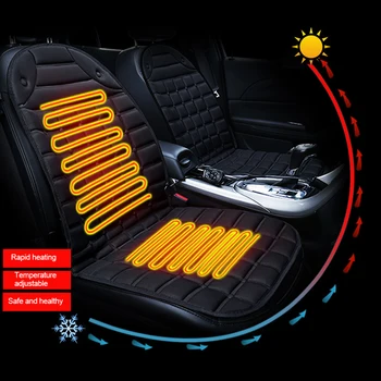 

Universal Heated Car Heating Seat Cover Auto Seat Cushion Winter Car seat Pad Conjoined Supplies Electronic Warm Cushion