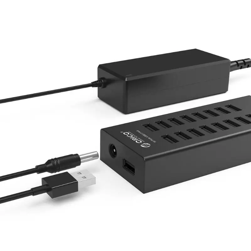 ORICO H1613 USB HUB 16 Ports USB 2.0 HUB Multi USB2.0 Splitter Adapter Dock With 12V/2A EU US Plug Power Adapter For PC Laptop