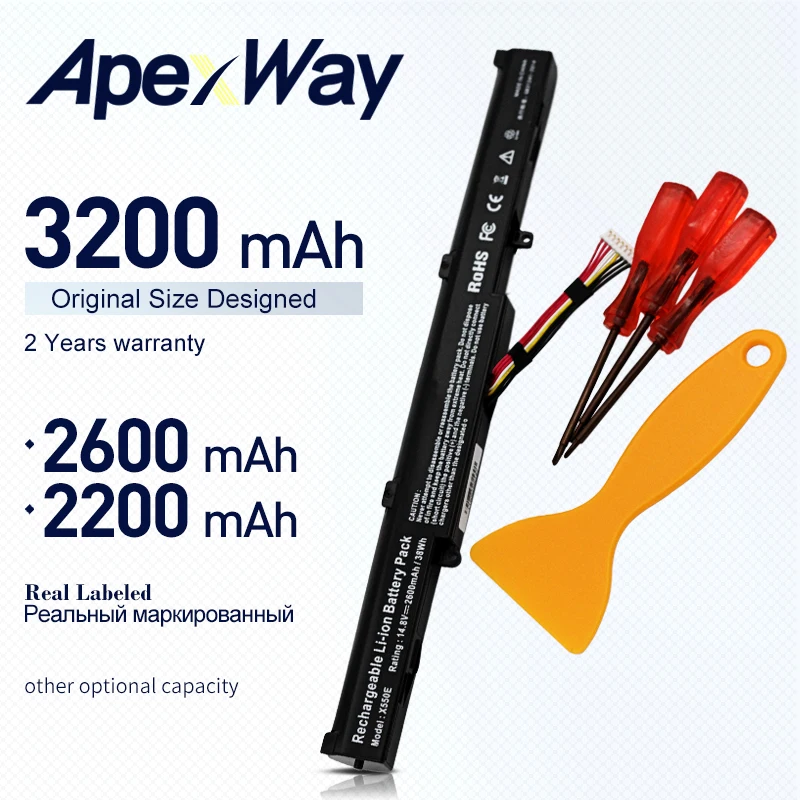 Аккумулятор ApexWay для Asus A450 F450J X450 A450C F450V X450E A450E F550D X450J A450J F550DP X450JF A450JF K550D |