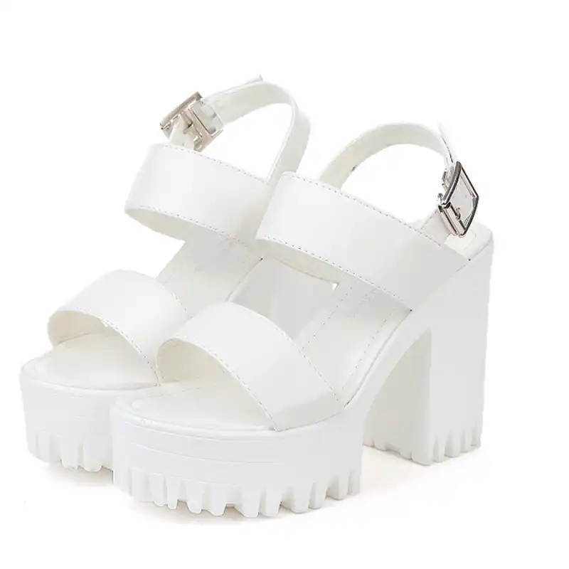 Sandalias blancas mujer plataforma Outlet