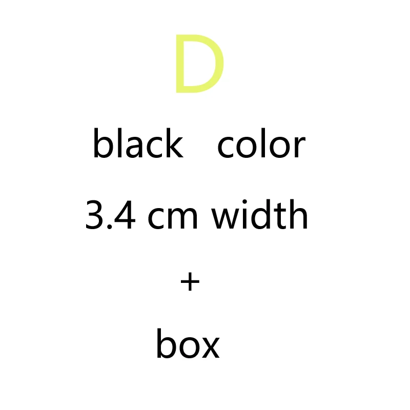 3.4cm black and box Ремень из натуральной кожи - Цвет: 3.4cm black and box