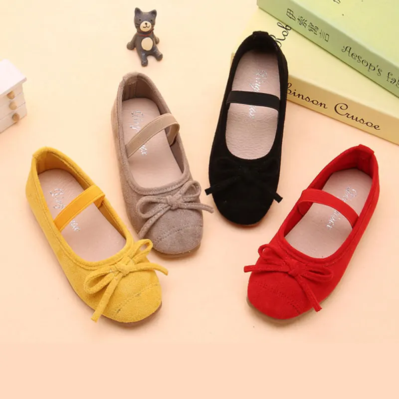 Princess Girls Flat Shoes Breathable Soft Cloth Dress for Party Dance Slip-on Baby Black Red Casual Moccasin Size 23-36 | Детская одежда