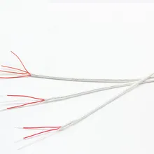 5 м PT100 A 3 ядра серебряное покрытие четыре фтора экранированный провод PT100 компенсирующий свинцовый провод 3*7*0,15/3*7*0,2 THERMO-COUPLE провод