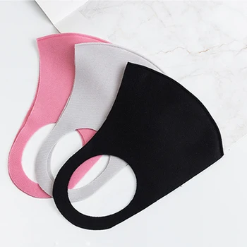 

2pcs Black Mouth Mask Breathable Unisex Sponge Face Mask Reusable Anti Pollution Face Shield Wind Proof Mouth Cover