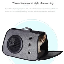 

2022 New Fashion Folding Portable Cat Bag Multi-Vented Pet Bag Outing Carrying Bag Transparent Space Capsule Pet Bag Cat Supplie