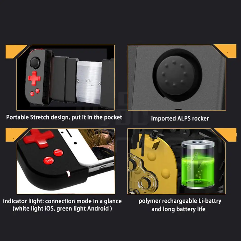  for PUBG Mobile Game Gamepad Joysticks Wireless bluetooth Gamepad Controller for iPhone for Android