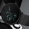 Reloj deportivo para hombre, pulsera de mano masculina de cuarzo, en acero, diseño informal, malla fina, a prueba de agua, 2022 ► Foto 2/6