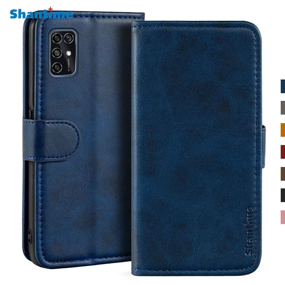 Custodia Flip in Pelle PU Bicolore con Chiusura Magnetica Invisibile Compatibile con ZTE Blade V2020 Smart 8010, Cover Elegante e Protettiva (Blu