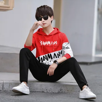 

Sets Tracksuit Men Autumn Winter Hooded Sweatshirt Drawstring Outfit Sportswear 2020 Male Suit Pullover Two Piece Set Casual