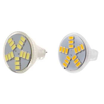 

New 2Pcs 7W MR11 GU4 600LM LED Bulb Lamp 15 5630SMD - Warm White Light & White Light