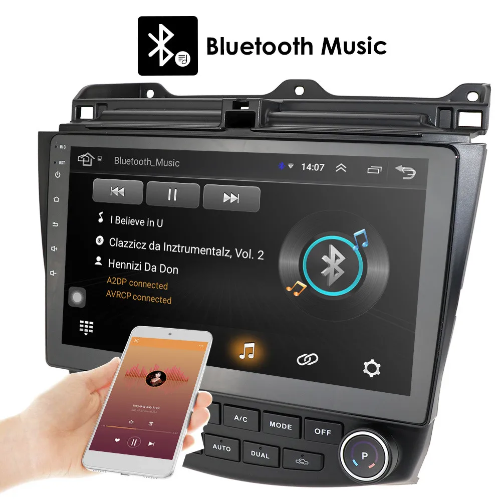 Discount 10.1 Android 9.1 Car Multimedia Player Radio GPS Navigation for Honda ACCORD 7 2003-2007 2G RAM 16 ROM Car Stereo Head Unit 3
